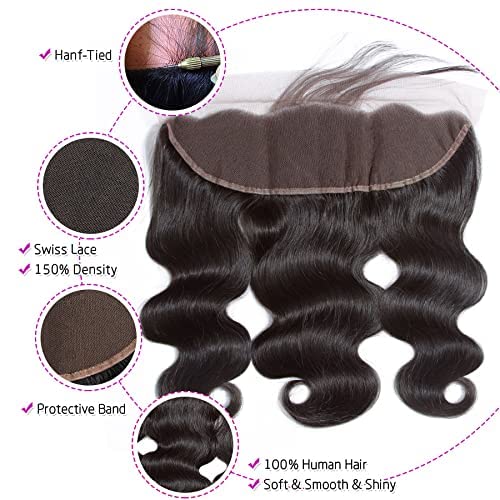 Full Glam Combo: 3 Bundles + 13x4 Frontal Brazilian