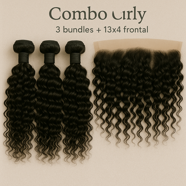 Full Glam Combo: 3 Bundles + 13x4 Frontal Brazilian
