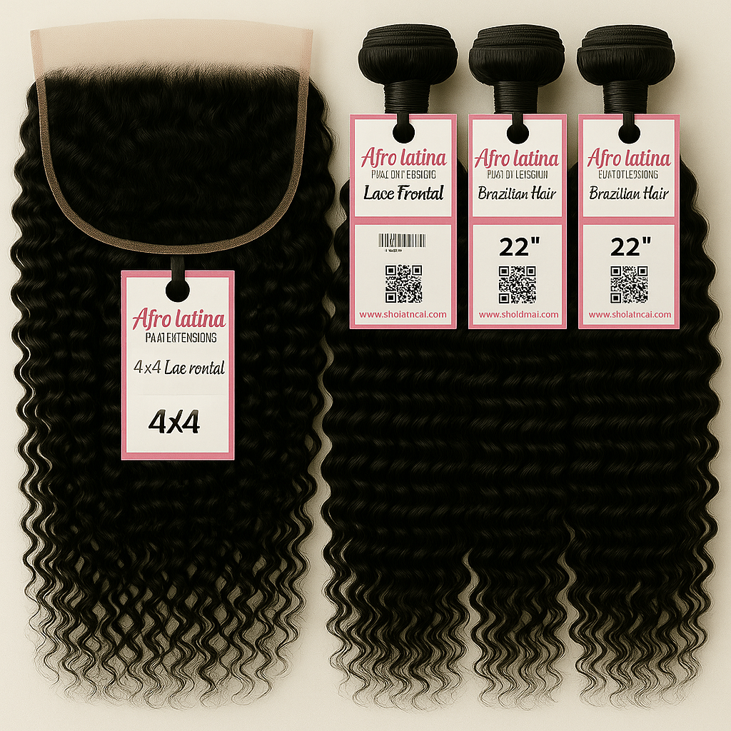 Full Glam Combo: 3 Bundles + 13x4 Frontal Brazilian
