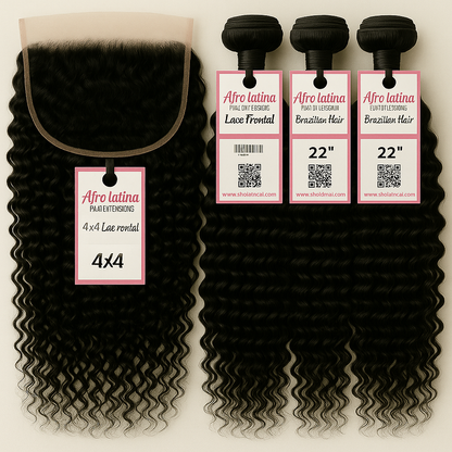 Full Glam Combo: 3 Bundles + 13x4 Frontal Brazilian