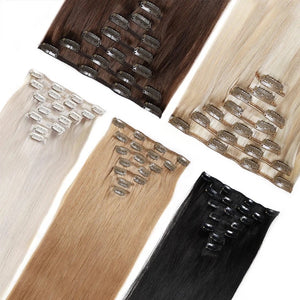 Classic Hair Extensions Clip-in, Color 1B Body Wave Indian