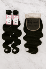 Load image into Gallery viewer, Natural Look Combo: 2 Bundles + 4x4 Frontal Brazilian
