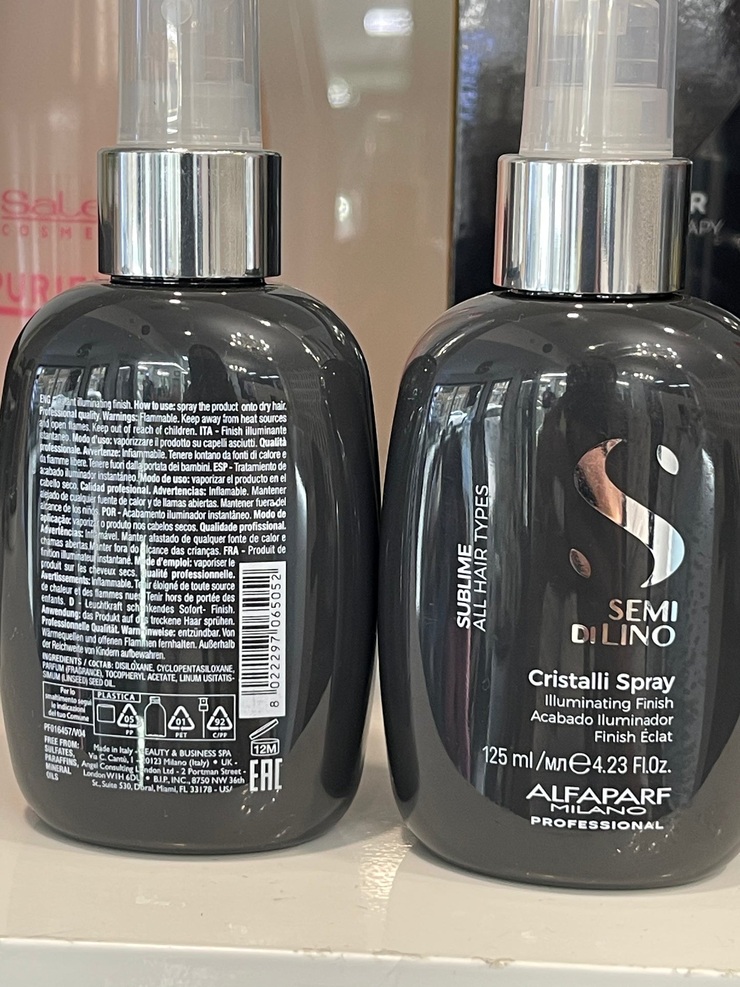 ALFAPARF Milano Semi Di Lino Cristalli Spray – Instant Illuminating Finish (125 ml / 4.23 fl oz)