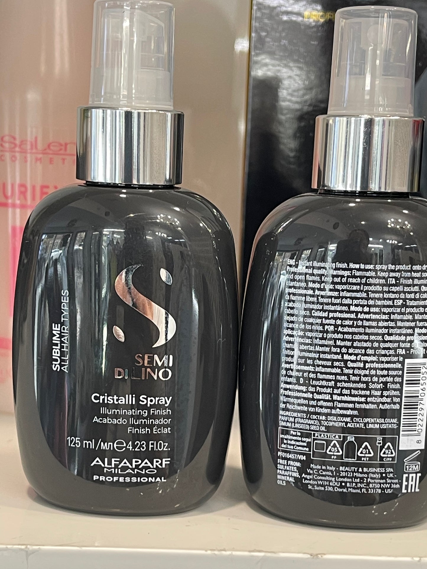 ALFAPARF Milano Semi Di Lino Cristalli Spray – Instant Illuminating Finish (125 ml / 4.23 fl oz)