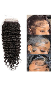 Natural Look Combo: 2 Bundles + 4x4 Frontal Brazilian