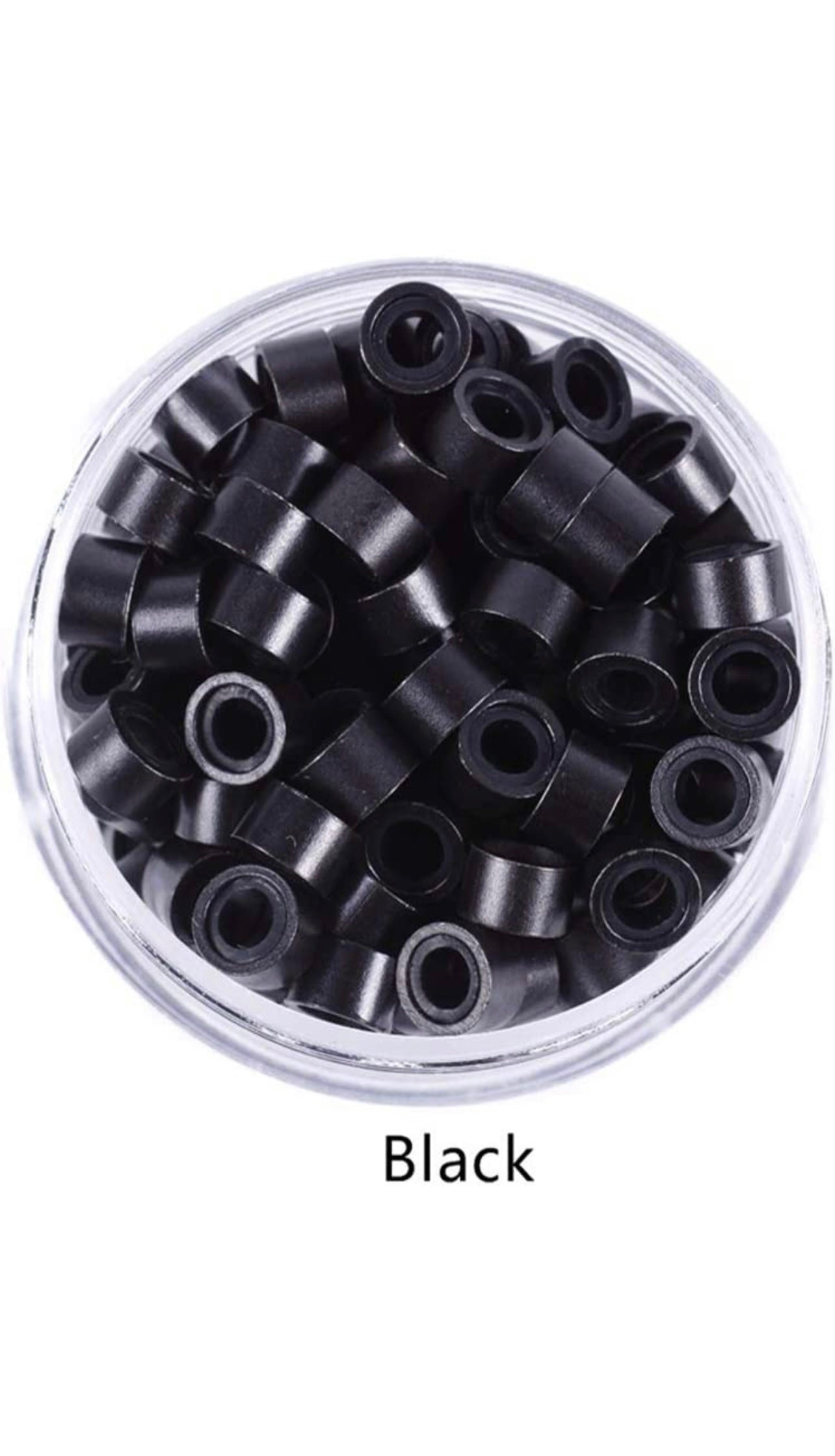 MICRO LINKS, ALUMINUM BEADS: SILICONE-LINED (VOLUME WEFT/HAND-TIED WEFT) - 5MM X 3MM X 3MM