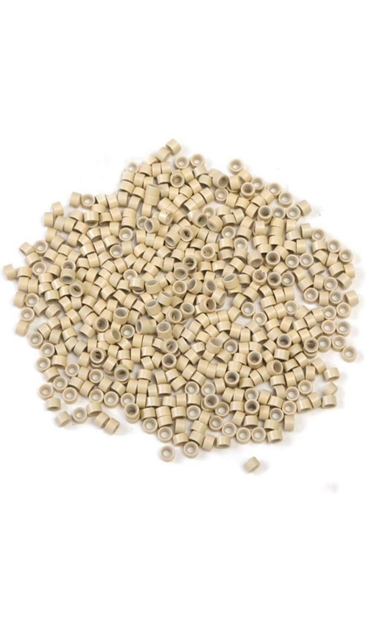 MICRO LINKS, ALUMINUM BEADS: SILICONE-LINED (VOLUME WEFT/HAND-TIED WEFT) - 5MM X 3MM X 3MM