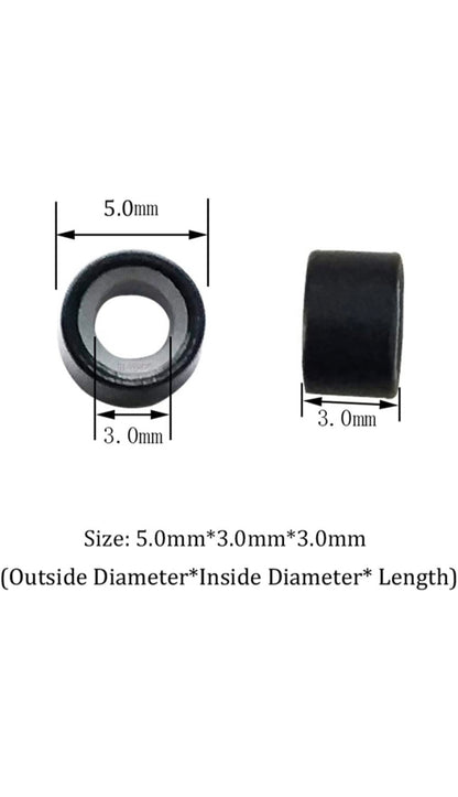 MICRO LINKS, ALUMINUM BEADS: SILICONE-LINED (VOLUME WEFT/HAND-TIED WEFT) - 5MM X 3MM X 3MM